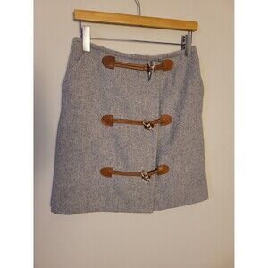 Liz Claiborne Grey Wool Mini Skirt Sz 4